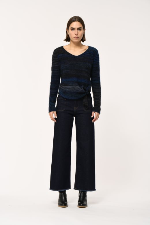 trui | ECANNES - blauw gemeleerd