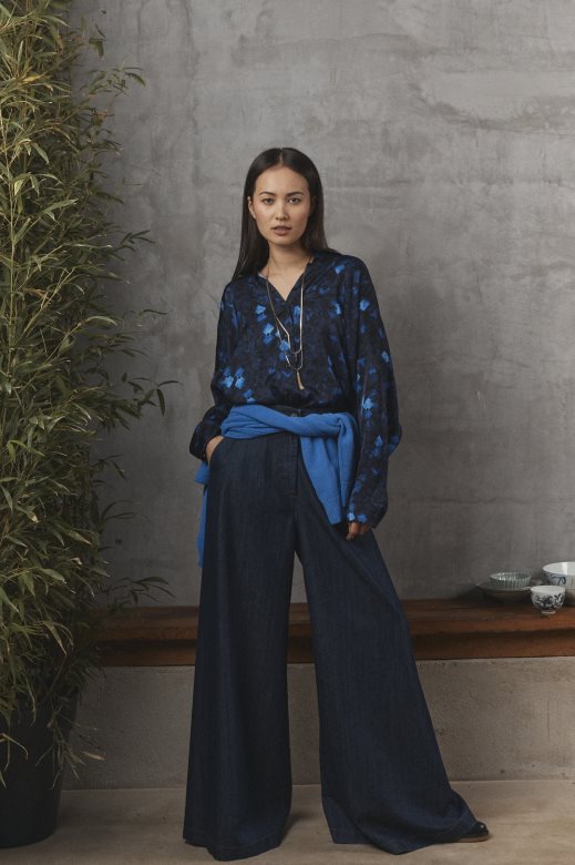 blouse | ECOLA-R - navy/blauw