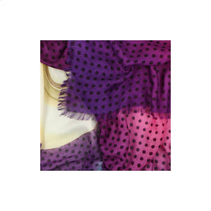 sjaal| ELA SINGLE  hallmackenreuter - paars/roze