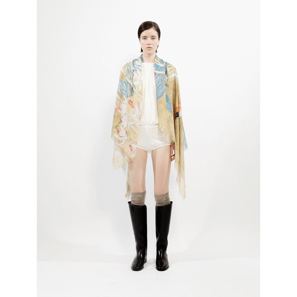 sjaal | ELA komadori - lichtblauw/zand