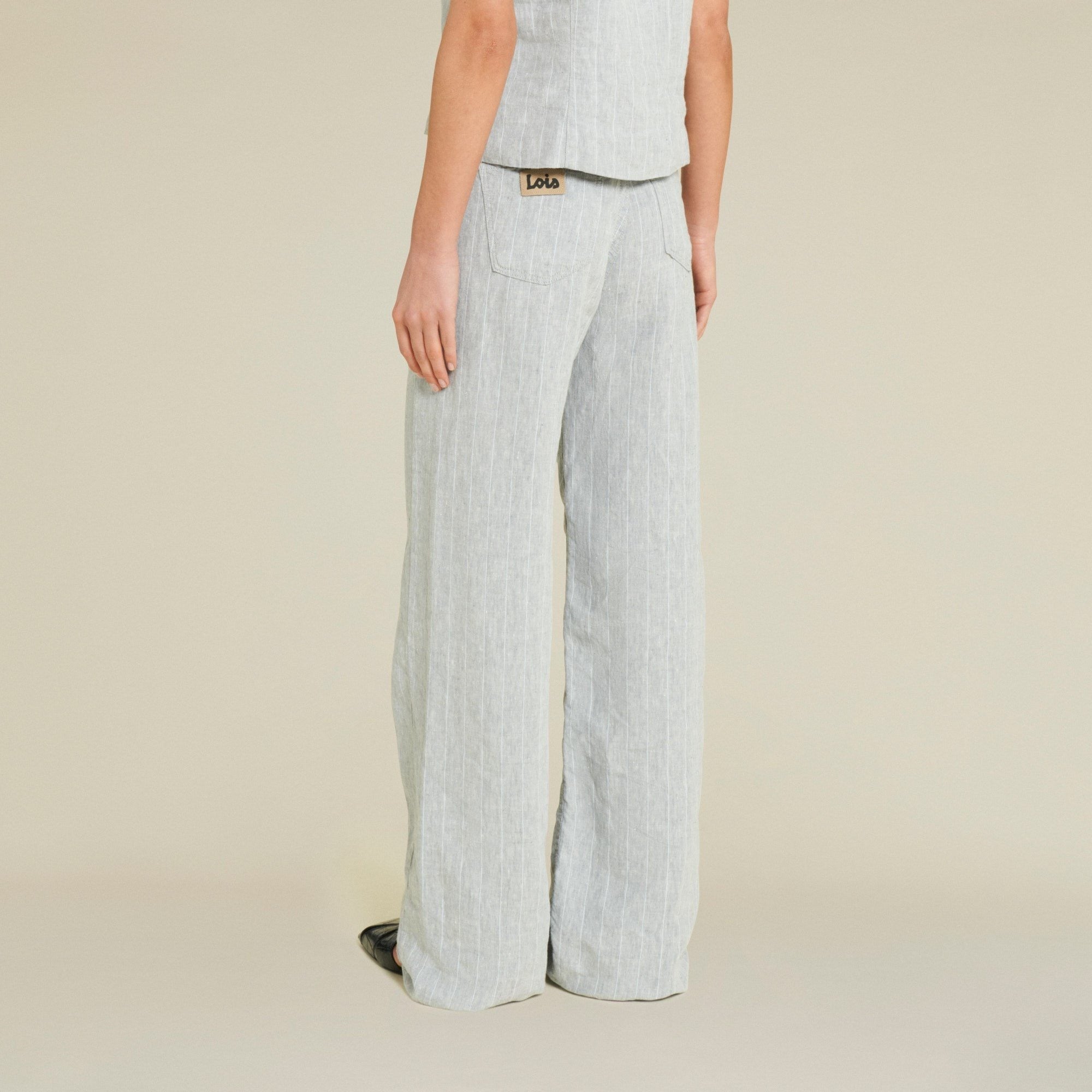 pantalon | ROSA R - grijs/wit