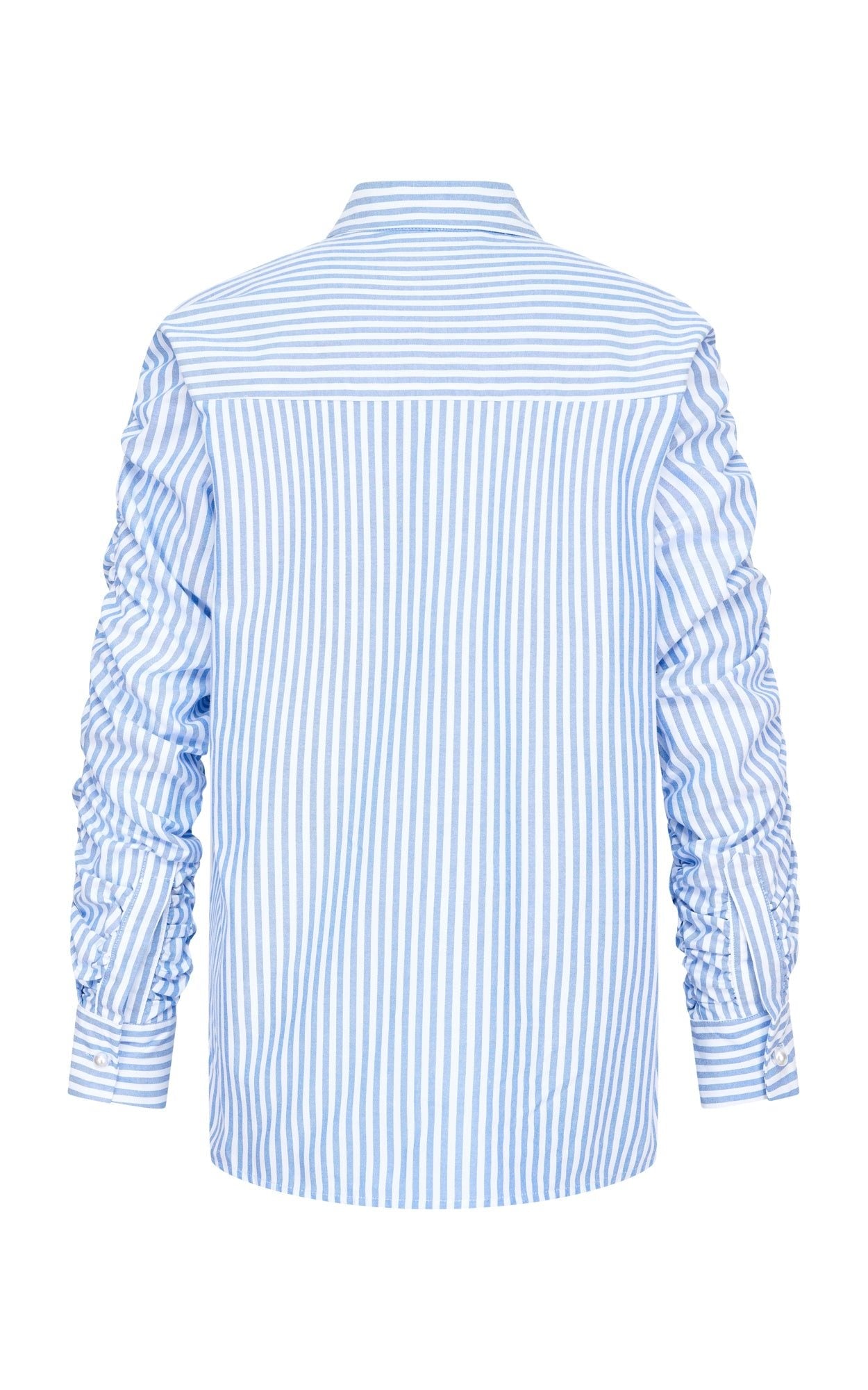 blouse | SANDER - blauw/wit