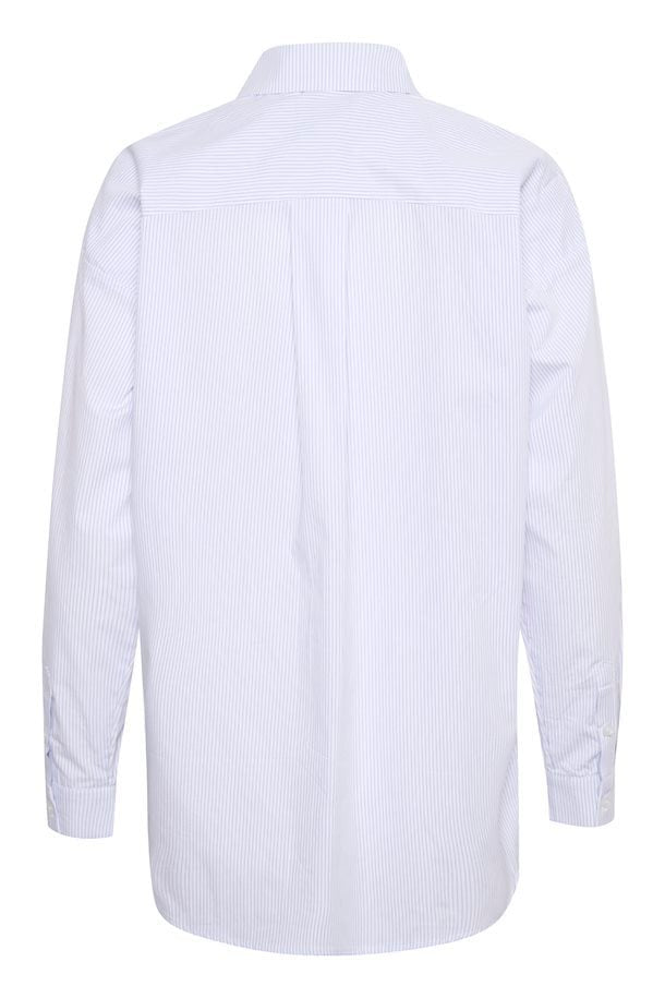 blouse | SHIRT - wit/lichtblauw