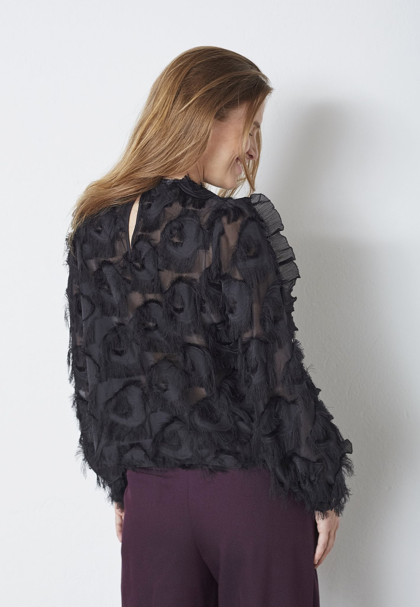 blouse | SYRA - zwart