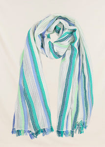 sjaal | VOILE - groen/blauw/wit
