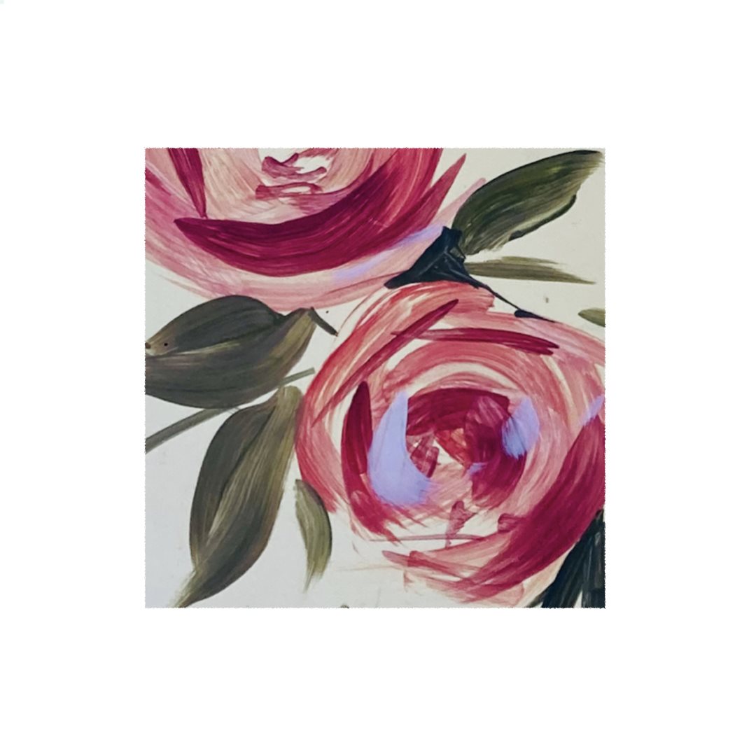 sjaal | LA ROSE - roze/groen