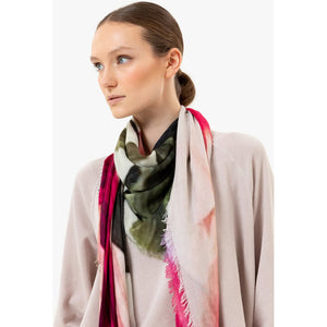 sjaal | LA ROSE - roze/groen