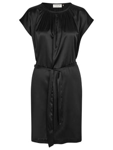 jurk | SILK DRESS - zwart