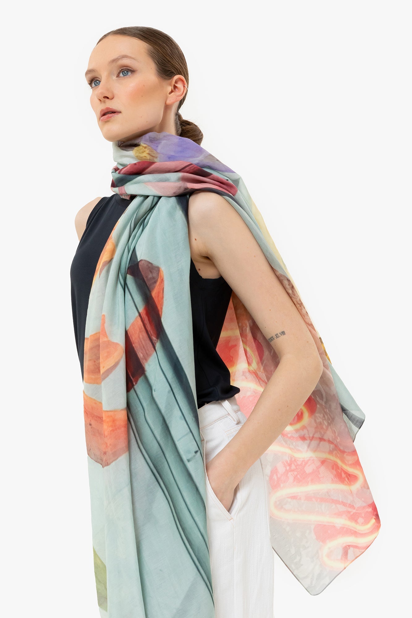 sjaal | NEON POPPY - multicolor